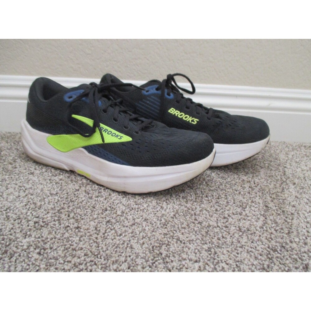 Brooks Ghost Max 3 Mens Size 12 Black Yellow Athletic Running Shoes Sneakers